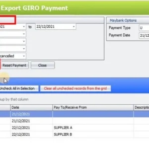 AutoCount Giro Plugin for Multi Bank v2