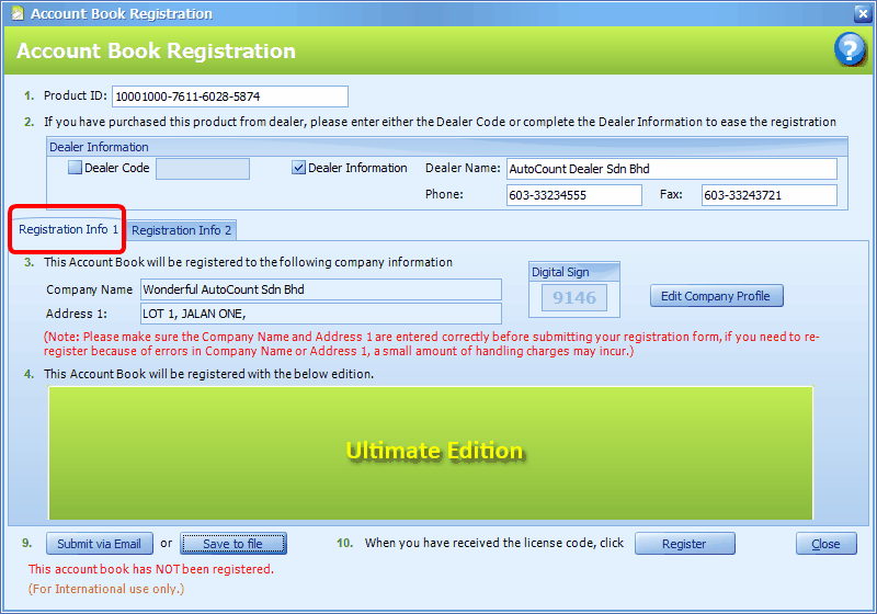 AutoCount Additional Account Book Under Same Product ID (License Code)